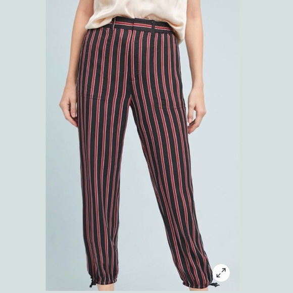 ANTHROPOLOGIE Silky Striped Jogger - Picture 6 of 7